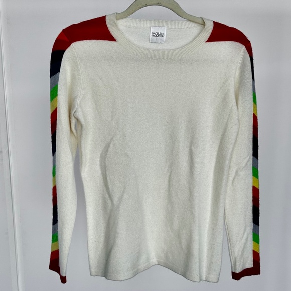 MADELEINE THOMPSON Cream Lodi Pullover Sweater🌈 - Picture 1 of 7